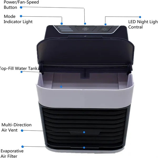 Mini Cooler Portable USB Humidifying Air Conditioning Fan