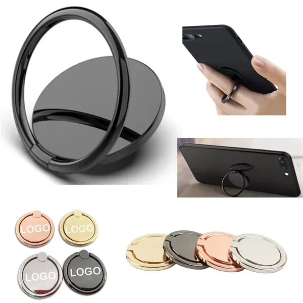 Rotatable Zinc Alloy Round Phone Stand Ring