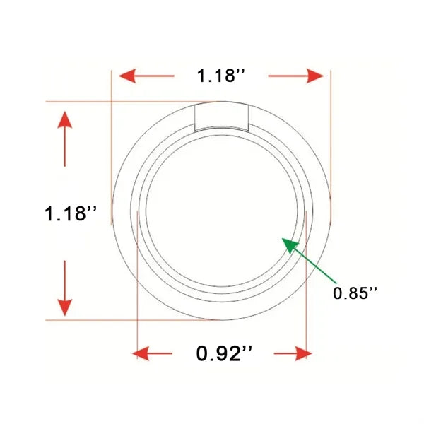 Rotatable Zinc Alloy Round Phone Stand Ring