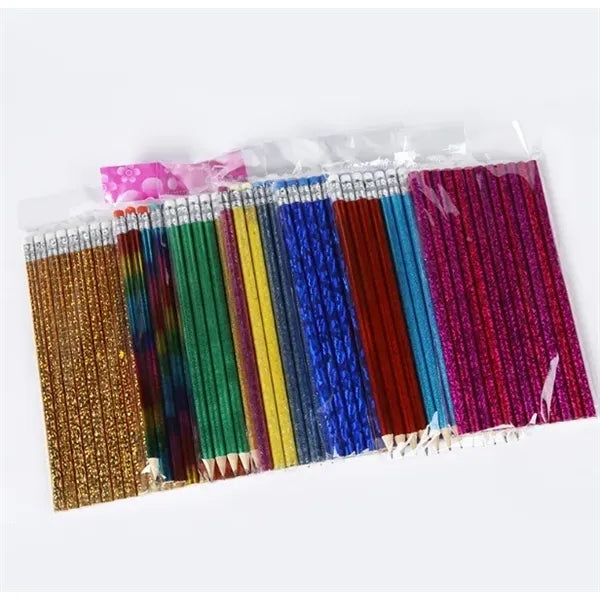 Laser Foil Wrapped Pencil w/ Eraser