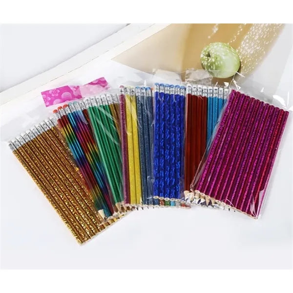 Laser Foil Wrapped Pencil w/ Eraser