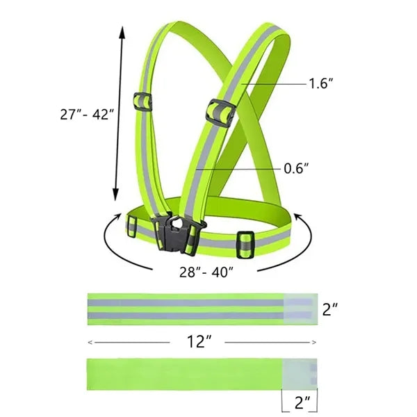 Polyester Adjustable Reflective Safety Vest And Armband