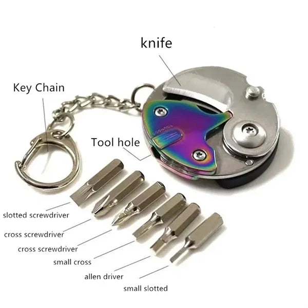 Folding Screwdriver Keychain Combo
