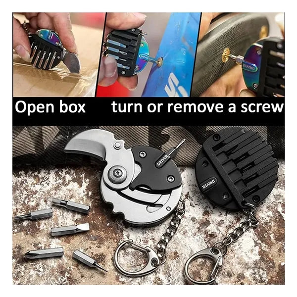 Folding Screwdriver Keychain Combo