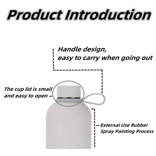 17 oz. Vacuum Insulated Matte Stainless Steel Water Bottles
