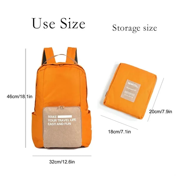 Polyester Waterproof Business Foldable Travel Backpack