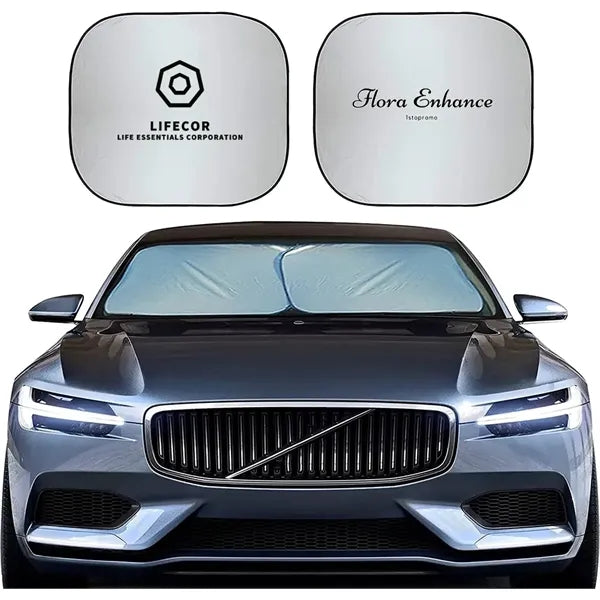 2-Piece Car Windshield Sun Shade