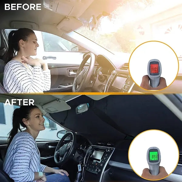2-Piece Car Windshield Sun Shade
