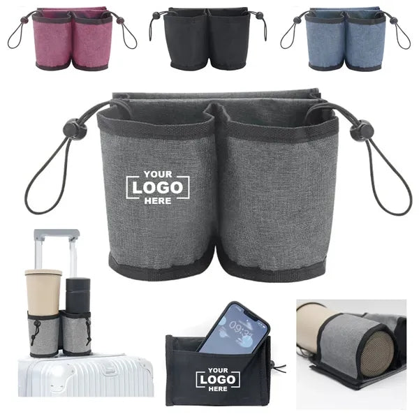 Luggage Travel Cup Holder Free Hand Drink Storage Bag