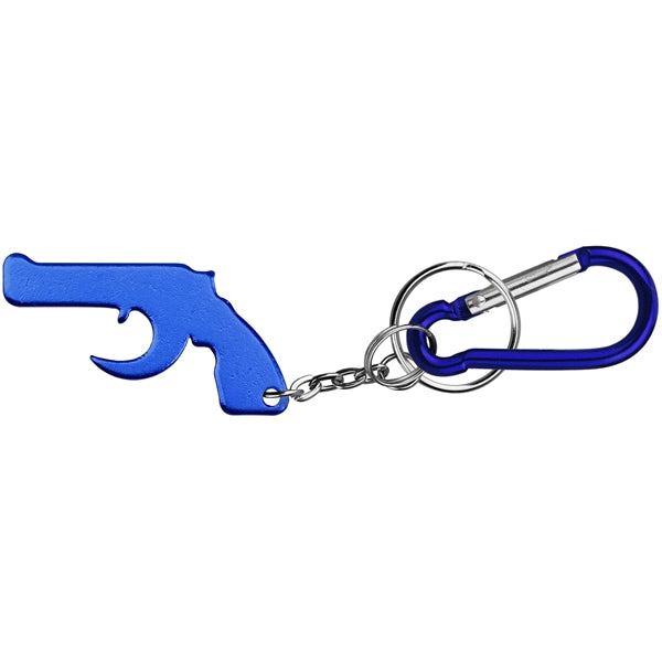 Gun Shape Bottle Opener Key Chain & Carabineer