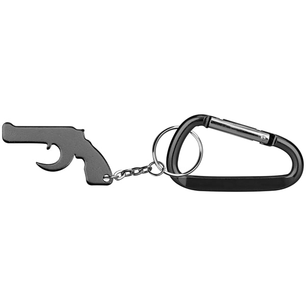 Gun Shape Bottle Opener Key Chain & Carabineer