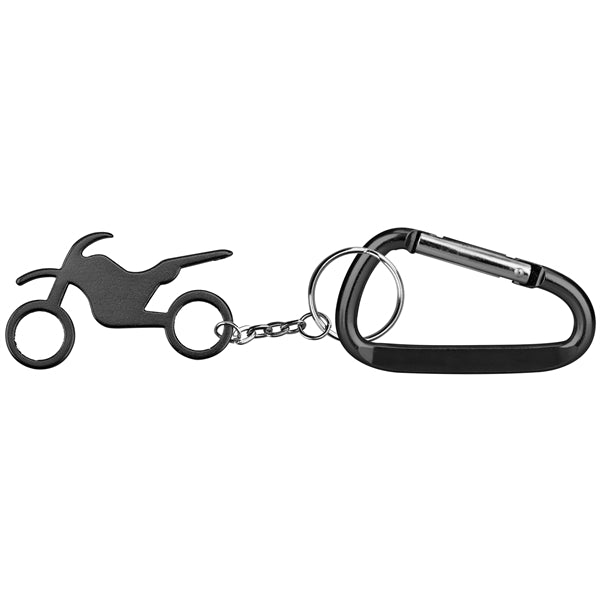 Motorbike Shape Bottle Opener Key Chain & Carabineer