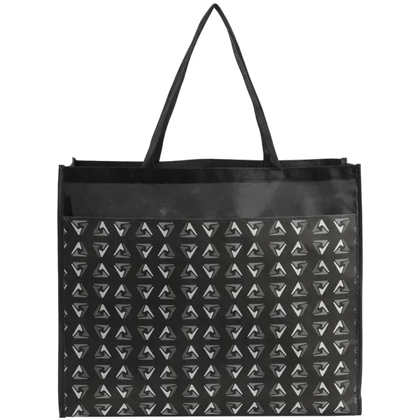 PET Non-Woven Tote Bag Sublimated Front Pocket (18"x16"x5")
