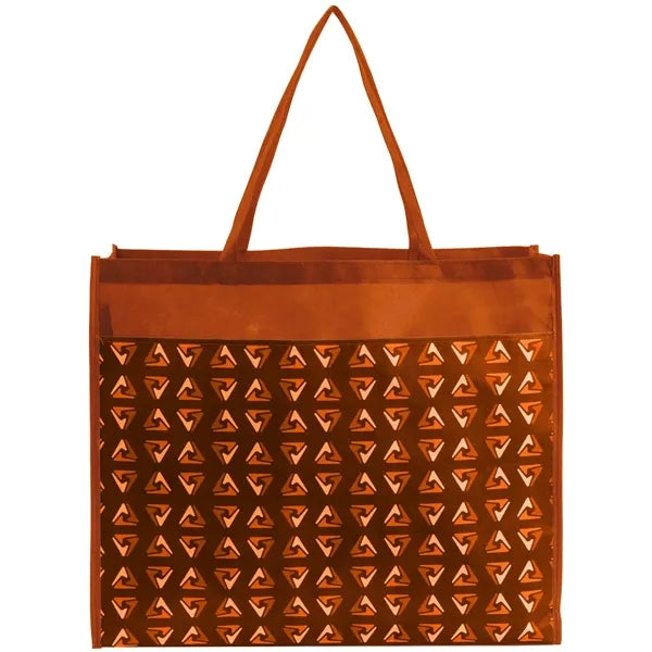 PET Non-Woven Tote Bag Sublimated Front Pocket (18"x16"x5")