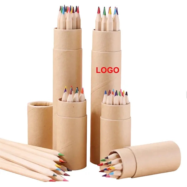 12 PCS Drawing Nature Wood Colored Pencils In Tube