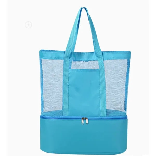 Mesh Beach Tote With Cooler