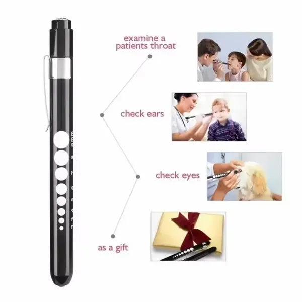 Flashlight Medical Nurse Pen Light With Pupil Gauge