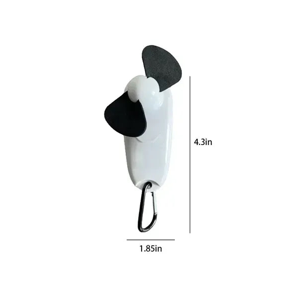 Mini Hand Held Fan with LED Light & Carabiner