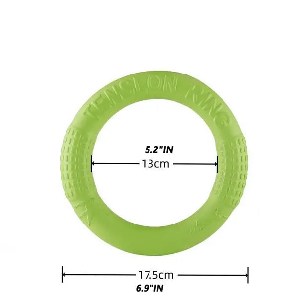 Dog Toys FLOATABLE Flying Disk Training Ring Puller Anti-Bit