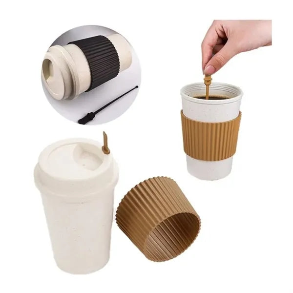 16 Oz. Wheat Straw Tumbler Unbreakable Drinking Cup