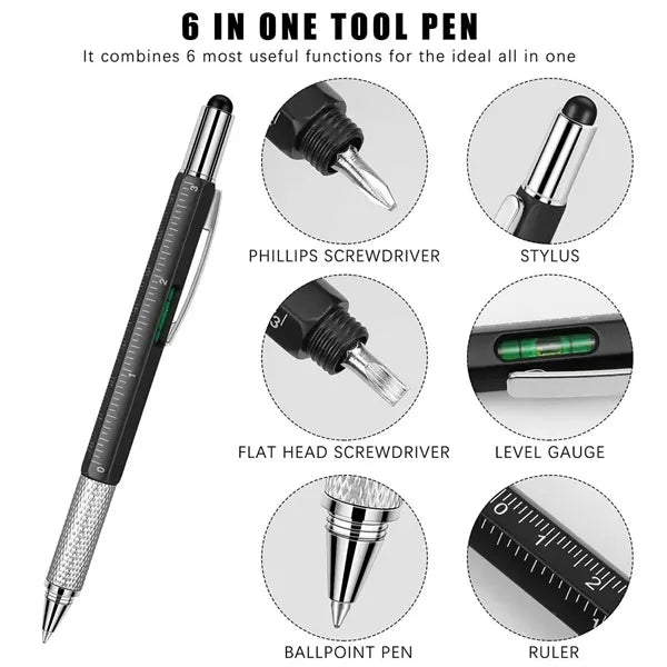 6 in 1 Multitool Tech Tool Unique Metal Pen For Gift