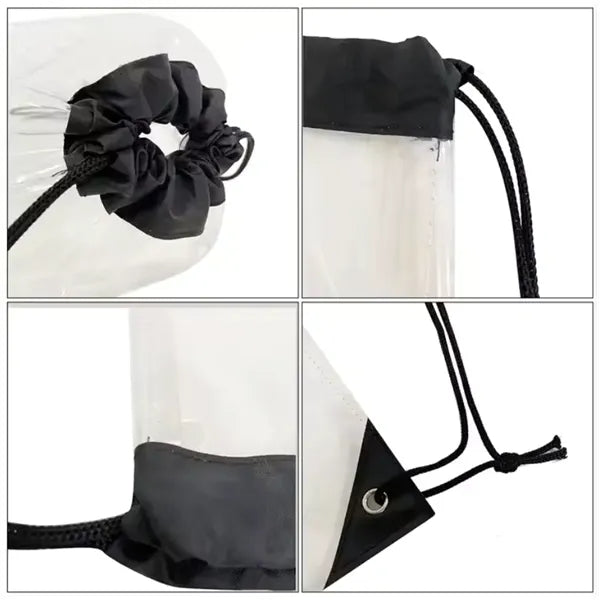 Clear Transparent PVC Drawstring Backpack