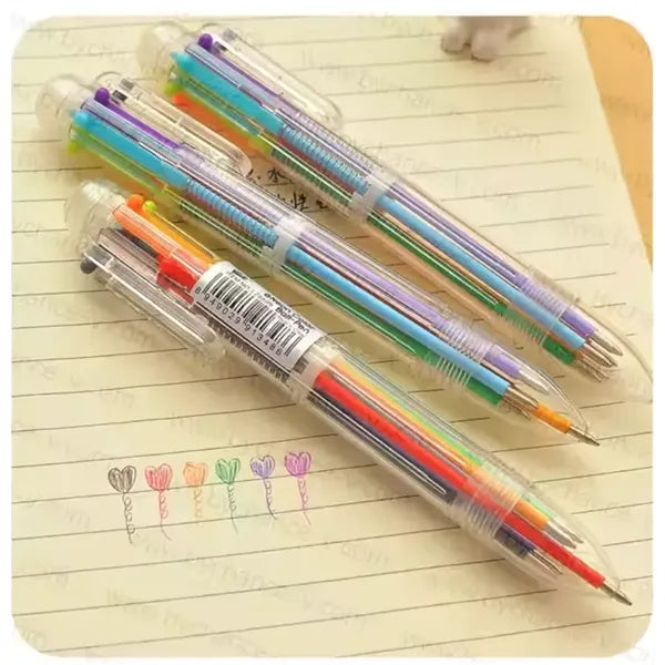6-in-1 Multicolor Ballpoint Pen for School/ Office