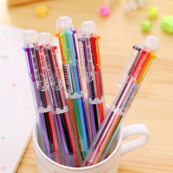 6-in-1 Multicolor Ballpoint Pen for School/ Office