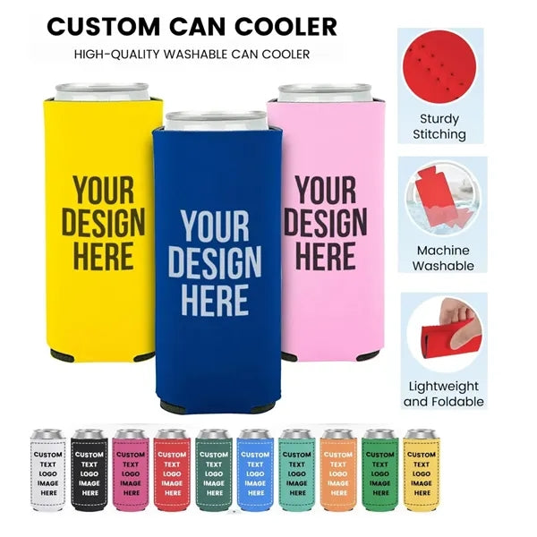 16oz Can Cooler Sleeve with Logo Custom