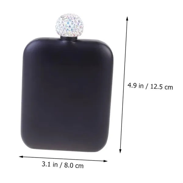 6oz Diamond Stainless Steel Hip Flask