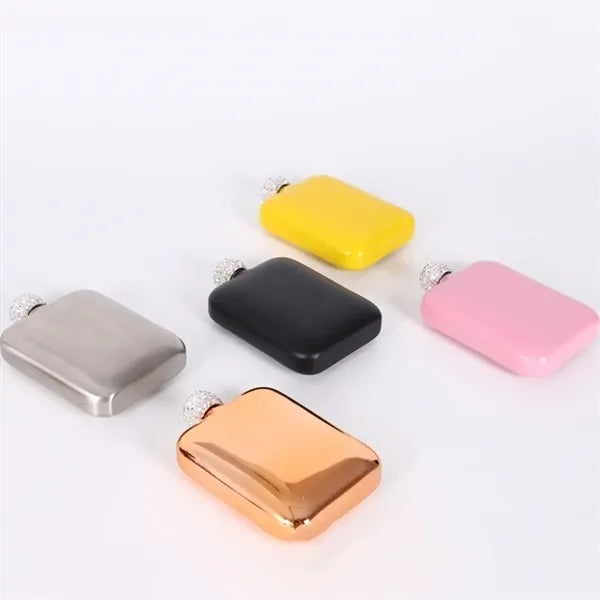6oz Diamond Stainless Steel Hip Flask