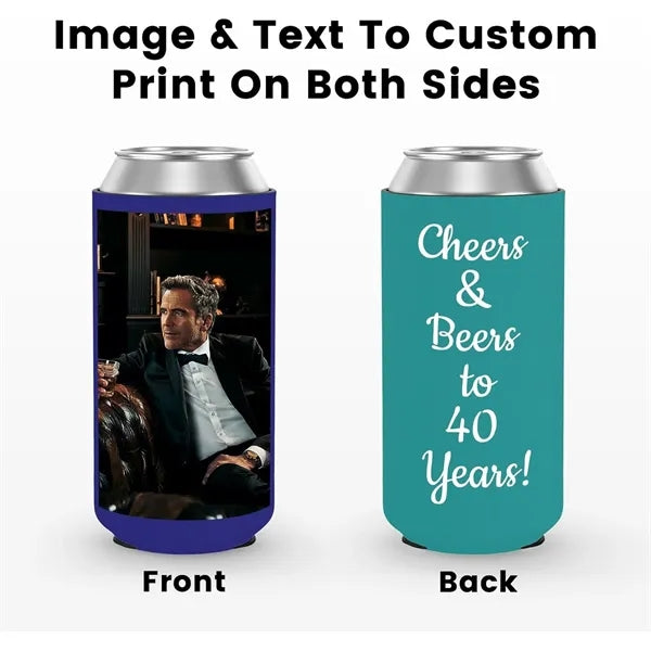 16oz Can Cooler Sleeve with Logo Custom