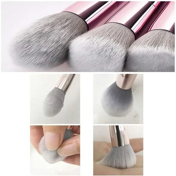 Beauty Cosmetic Bag Set With 10pcs Makeup Brush Kit