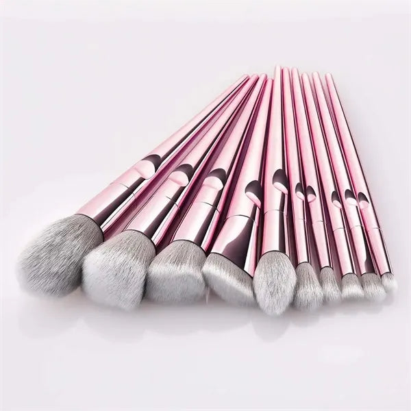 Beauty Cosmetic Bag Set With 10pcs Makeup Brush Kit