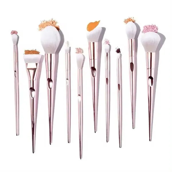 Beauty Cosmetic Bag Set With 10pcs Makeup Brush Kit