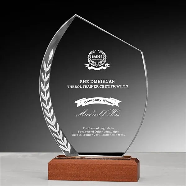 Glass Award Plaque