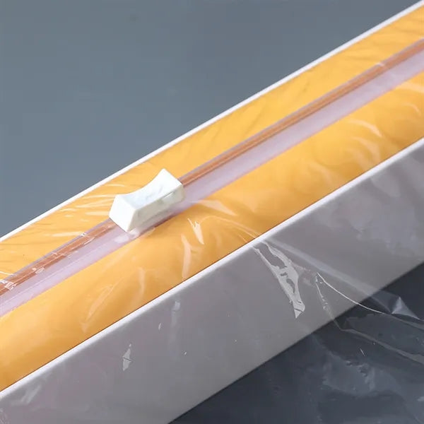 Refillable Plastic Wrap Dispenser with Slide Cutter
