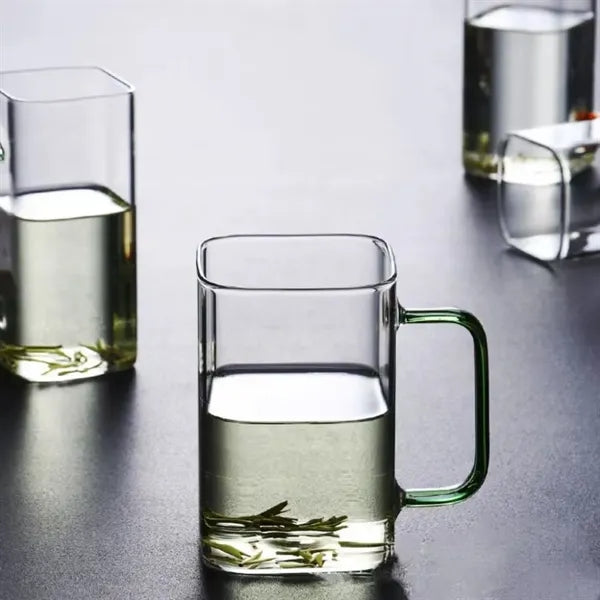 Square Colored Glass Mug