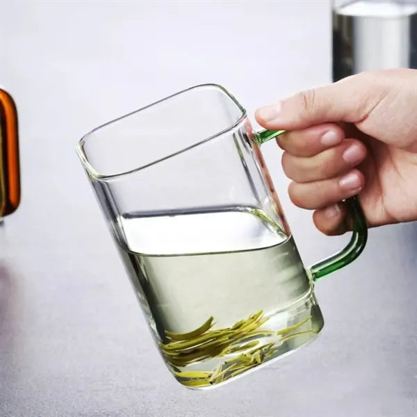 Square Colored Glass Mug