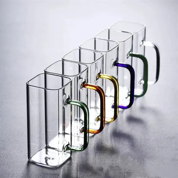Square Colored Glass Mug