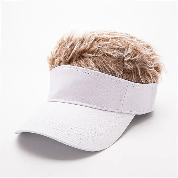 Wig Peaked Baseball Hat with Spiked Hairs
