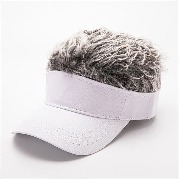 Wig Peaked Baseball Hat with Spiked Hairs