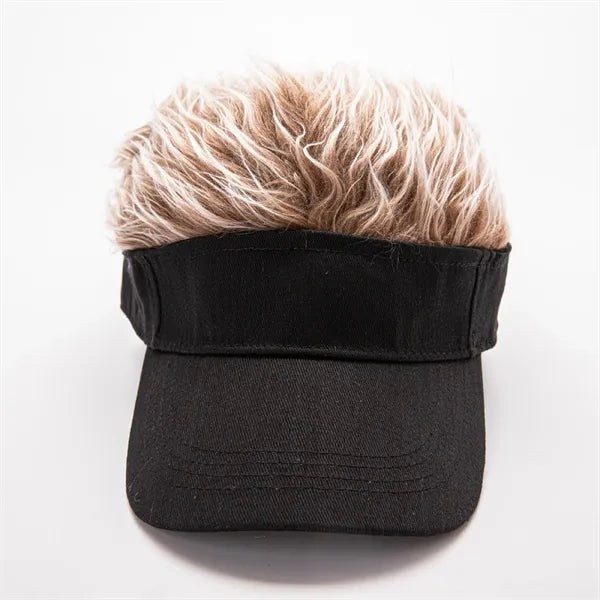 Wig Peaked Baseball Hat with Spiked Hairs