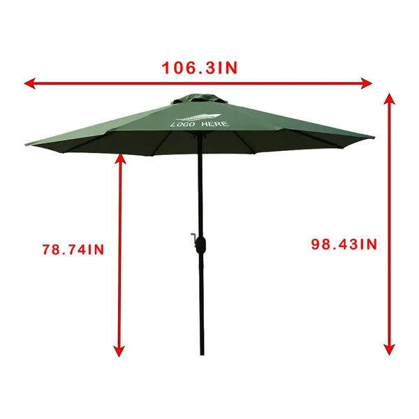 Outdoor Straight Pole Stall Advertising Sun Umbrella