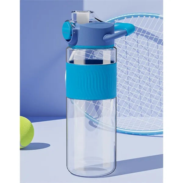 24oz Plastic Water Cup with Rotated Pop-up Lid