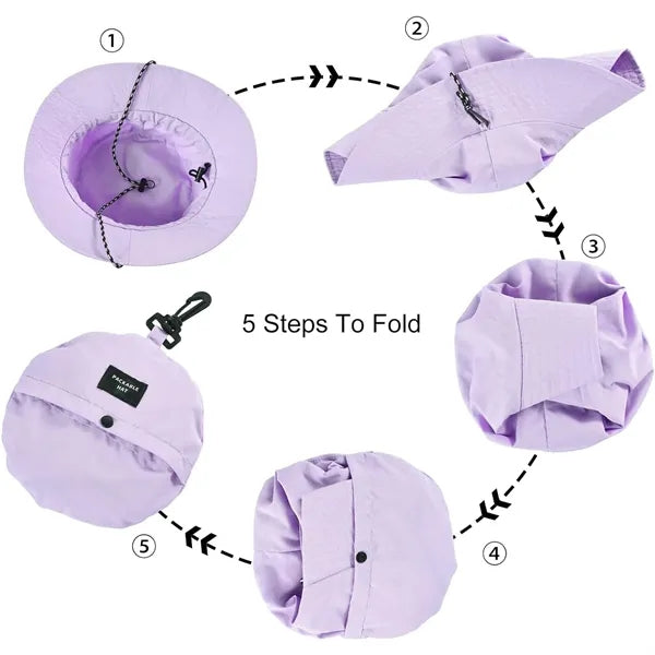 Packable Quick Dry Outdoor Bucket Hat With Carry Bag