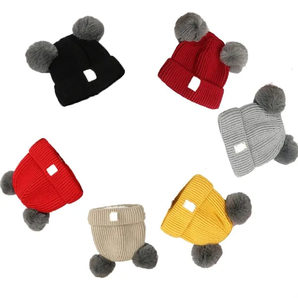 Baby Beanie Hat Double Pom