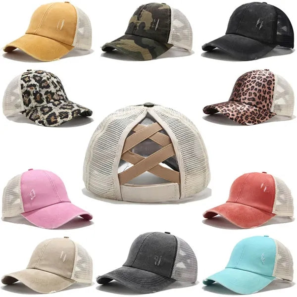 Criss Cross Ponytail Hat