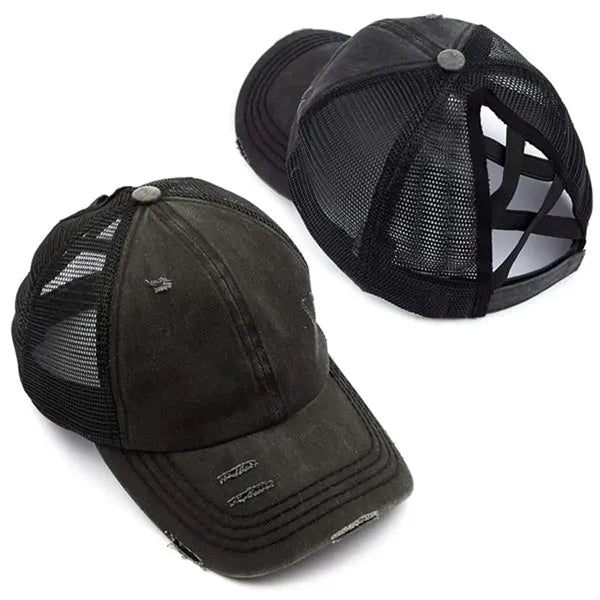 Criss Cross Ponytail Hat