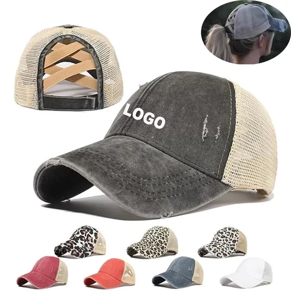Criss Cross Ponytail Hat